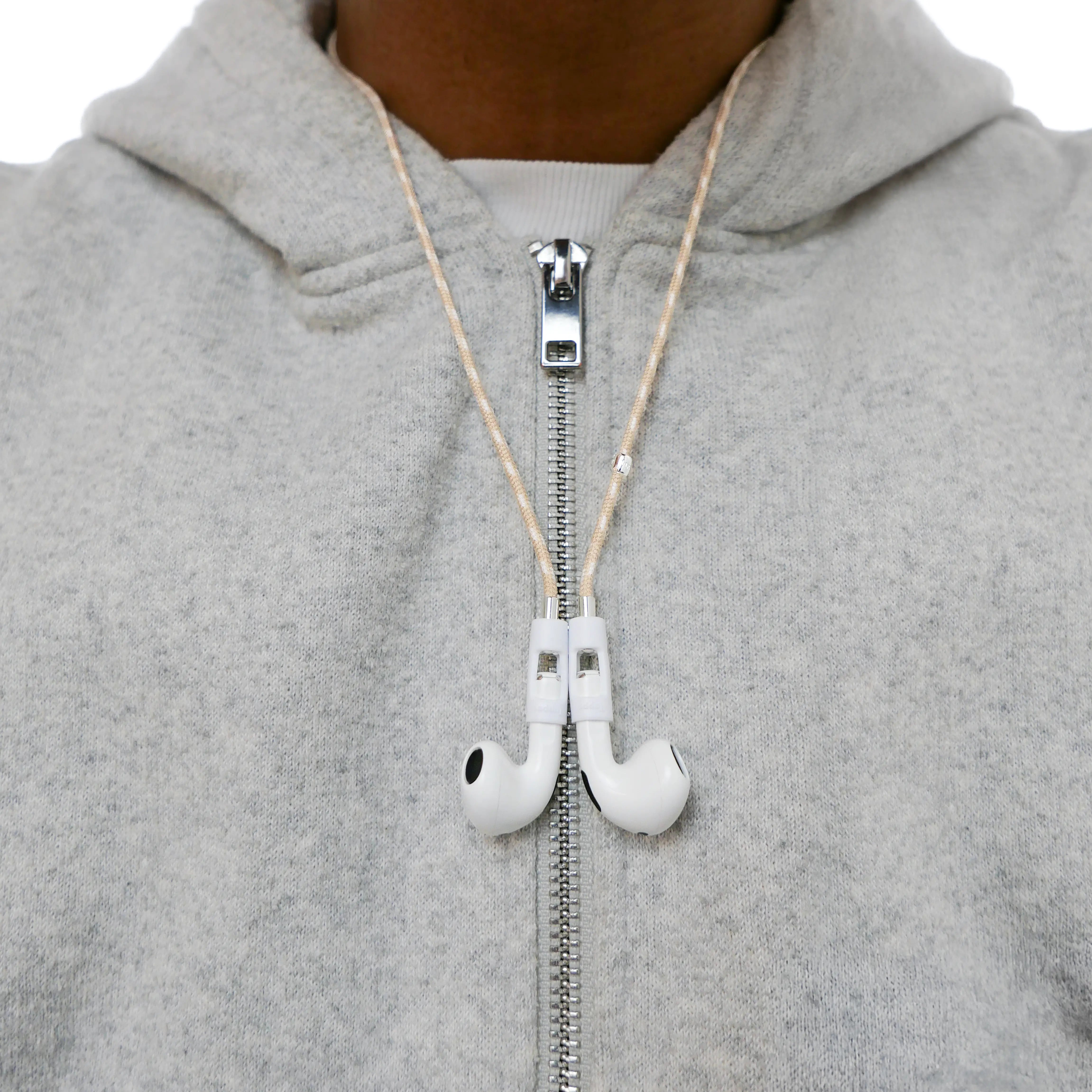 Never lose or misplace your AirPods again. Let the lightweight and durable Tapper Nylon AirPods Strap Necklace keep track of your AirPods and AirPods Pro by eliminating the need to hold them in your hands, drop them into your pockets, or risk losing them if they fall out of your ears. Comes with a built-in magnetic lock that snaps the AirPods around your neck, forming a sleek necklace and making them easily accessible. AirPods Strap compatible with Apple AirPods & AirPod Pro (1st, 2nd, 3rd, 4th generation)