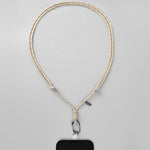 Tapper Adjustable Nylon Crossbody & Neck Phone Strap with silver details—luxury, secure & stylish phone accessory for all phone cases.