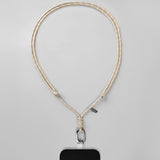 Tapper Adjustable Nylon Crossbody & Neck Phone Strap with silver details—luxury, secure & stylish phone accessory for all phone cases.