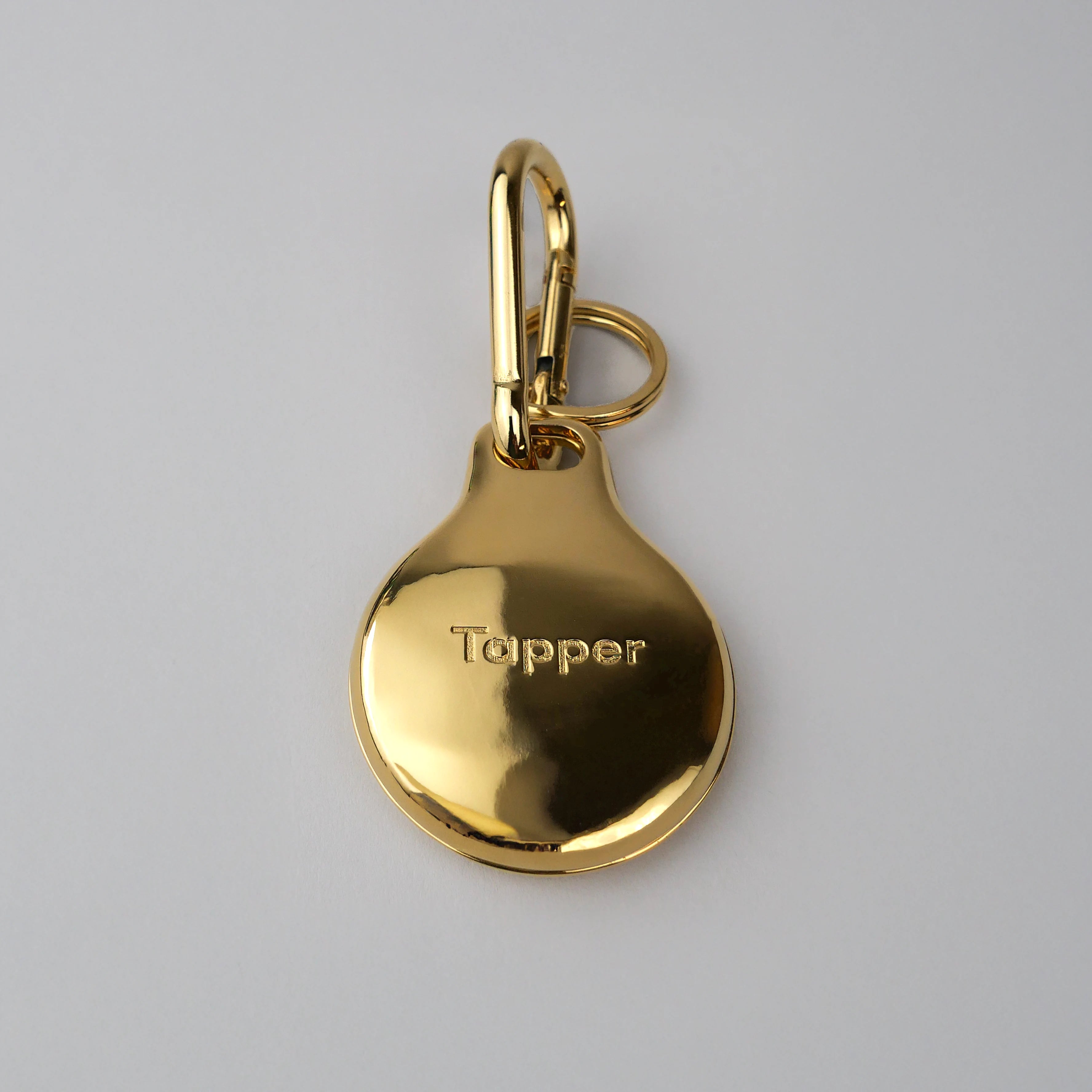 Luxury Airtag Keychain Tapper 18K Gold Plated AirTag Holder Case