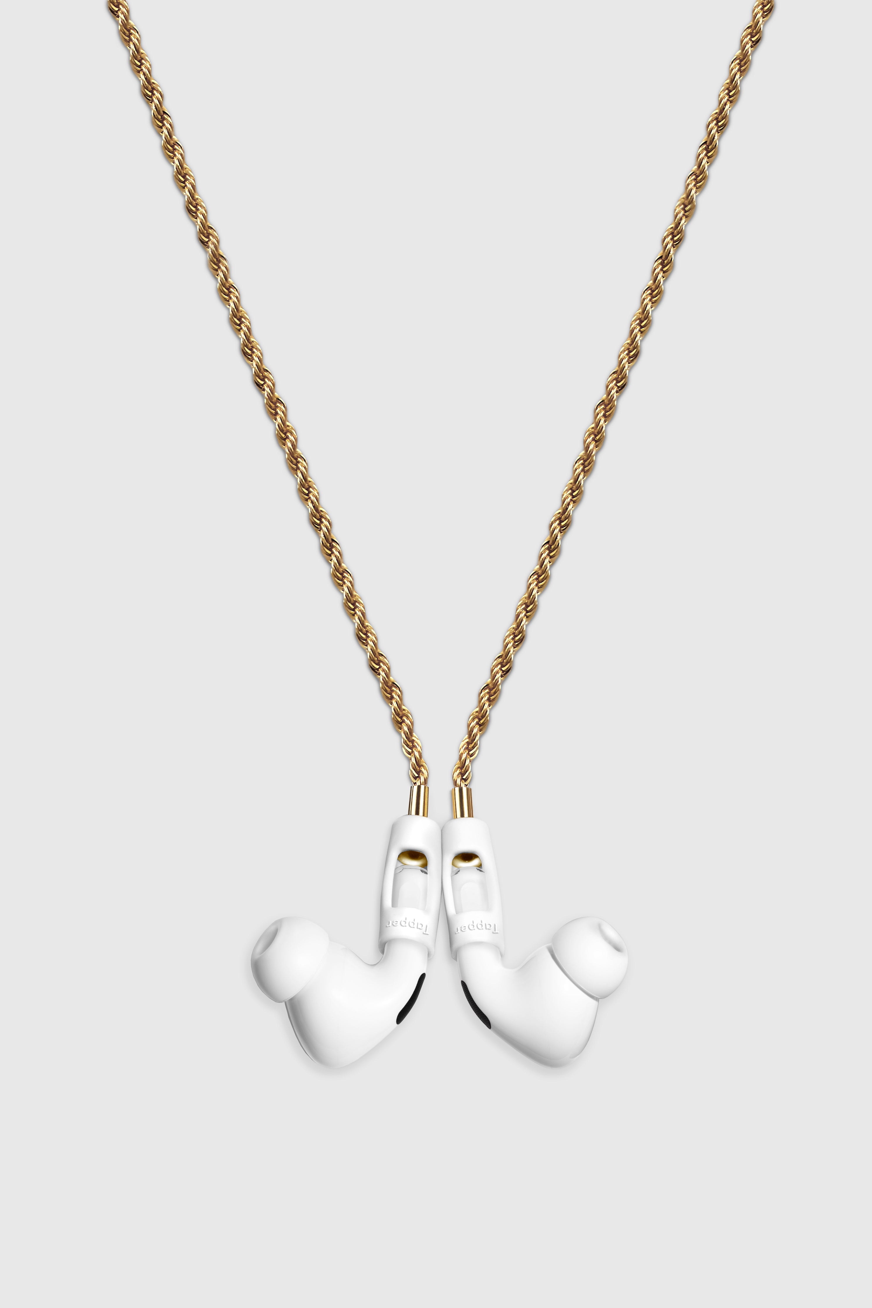 Tapper 18K Gold Plated Rope Chain Necklace for Apple AirPods and AirPods Pro (compatible with All Generations). Designed in Sweden.