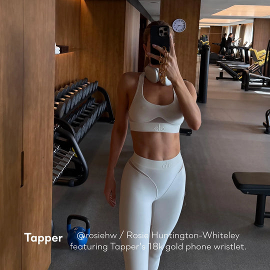 Rosie Huntington-Whiteley featuring Tapper's (gettapper.com) 18K Gold Wristlet Phone Strap (Compatible with All Phones)
