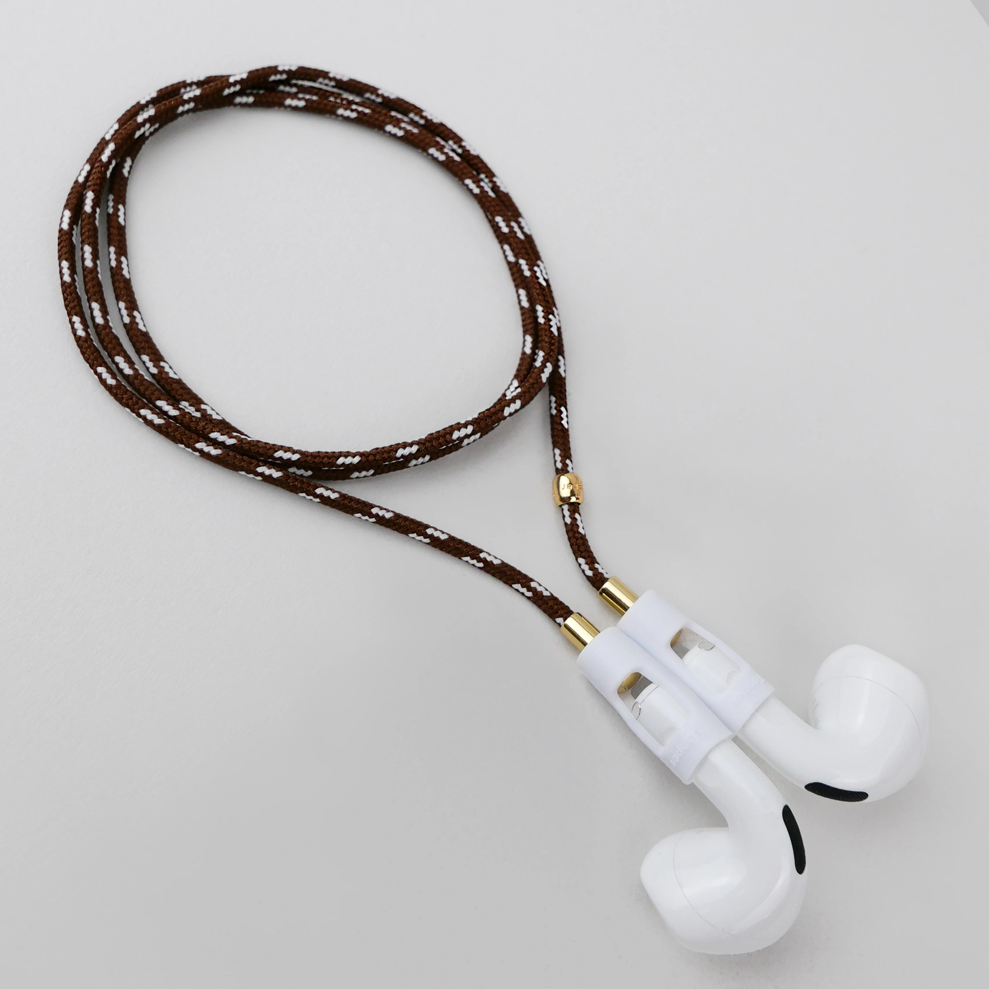 Strap for All AirPods - Beige Nylon / 925 Silver