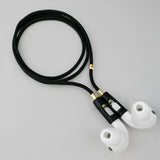 Never lose or misplace your AirPods again. Let the lightweight and durable Tapper Nylon AirPods Strap Necklace keep track of your AirPods and AirPods Pro by eliminating the need to hold them in your hands, drop them into your pockets, or risk losing them if they fall out of your ears. Comes with a built-in magnetic lock that snaps the AirPods around your neck, forming a sleek necklace and making them easily accessible. AirPods Strap compatible with Apple AirPods & AirPod Pro (1st, 2nd, 3rd, 4th generation)