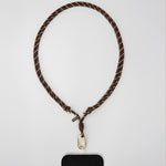 Tapper Adjustable Nylon Crossbody & Neck Phone Strap with 18k gold details—luxury, secure & stylish phone accessory for all phone cases.