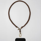 Tapper Adjustable Nylon Crossbody & Neck Phone Strap with 18k gold details—luxury, secure & stylish phone accessory for all phone cases.