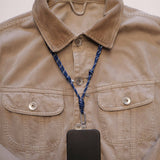 Tapper Adjustable Nylon Crossbody & Neck Phone Strap with silver details—luxury, secure & stylish phone accessory for all phone cases.