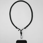 Tapper Adjustable Nylon Crossbody & Neck Phone Strap with silver details—luxury, secure & stylish phone accessory for all phone cases.