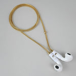 Tapper's real 18K gold plated original tech jewelry mesh chain protects your AirPods. The luxurious, elevated and accessible necklace plated in precious metals steps up your AirPod jewellery game. Worried about losing your AirPods? Magnetic lock for convenient and hassle-free safekeeping around the neck. The next must-have AirPods accessory crafted for ultimate luxury. Compatible with all generations of Apple AirPods and AirPods Pro. Designed in Sweden by Tapper. Free Express Shipping at gettapper.com