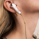 Tapper's real 18K gold plated original tech jewelry foxtail chain protects your AirPods. The luxurious, elevated and accessible necklace plated in precious metals steps up your AirPod jewellery game. Worried about losing your AirPods? Magnetic lock for convenient and hassle-free safekeeping around the neck. The next must-have AirPods accessory crafted for ultimate luxury. Compatible with all generations of Apple AirPods and AirPods Pro. Designed in Sweden by Tapper. Free Express Shipping at gettapper.com