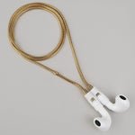 Tapper's real 18K gold plated original tech jewelry foxtail chain protects your AirPods. The luxurious, elevated and accessible necklace plated in precious metals steps up your AirPod jewellery game. Worried about losing your AirPods? Magnetic lock for convenient and hassle-free safekeeping around the neck. The next must-have AirPods accessory crafted for ultimate luxury. Compatible with all generations of Apple AirPods and AirPods Pro. Designed in Sweden by Tapper. Free Express Shipping at gettapper.com