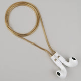 Tapper's real 18K gold plated original tech jewelry foxtail chain protects your AirPods. The luxurious, elevated and accessible necklace plated in precious metals steps up your AirPod jewellery game. Worried about losing your AirPods? Magnetic lock for convenient and hassle-free safekeeping around the neck. The next must-have AirPods accessory crafted for ultimate luxury. Compatible with all generations of Apple AirPods and AirPods Pro. Designed in Sweden by Tapper. Free Express Shipping at gettapper.com