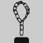 Tapper's Adjustable Phone Carabiner Wristlet Strap is an elevated metal phone wrist chain plated in black, designed to complement your phone case and your jewellery. Combine style with function by securing your phone to your wrist, belt loop or bag, protecting it from drops and falls as well as keeping it safe from pickpocketing. When not in use as a phone chain, adjust the carabiner links and use it as a bracelet or necklace instead. Compatible with all phone cases (iPhone, Samsung, Xiaomi, Oppo,Vivo