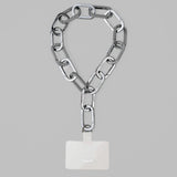 Tapper's Adjustable Phone Carabiner Wristlet Strap is an elevated metal phone wrist chain colored in Silver, designed to complement your phone case and your jewellery. Combine style with function by securing your phone to your wrist, belt loop or bag, protecting it from drops and falls as well as keeping it safe from pickpocketing. When not in use as a phone chain, adjust the carabiner links and use it as a bracelet or necklace instead. Compatible with all phone cases (iPhone, Samsung, Xiaomi, Oppo,Vivo