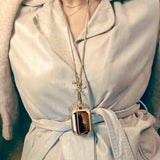 Refined 18K Gold Plated Metal Neck Case for AirPods Pro 1 & 2 perfect for hanging around your neck, on your purse or belt loop