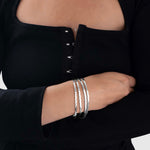 Protect, elevate and keep track of your eyewear with this 925 Silver plated eyewear, eyeglasses and sunglasses chain from Tapper, ensuring elegant and convenient safekeeping around your neck. When not in use as an eyewear chain, detach the silicone holders from the lobster clasps and use it as a necklace, bracelet or pair it with another set of chains as body jewelry / jewellery. Designed in Sweden.