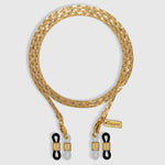 Protect, elevate and keep track of your eyewear with this 18K Gold plated eyewear, eyeglasses and sunglasses chain from Tapper, ensuring elegant and convenient safekeeping around your neck. When not in use as an eyewear chain, detach the silicone holders from the lobster clasps and use it as a necklace, bracelet or pair it with another set of chains as body jewelry / jewellery. Designed in Sweden.