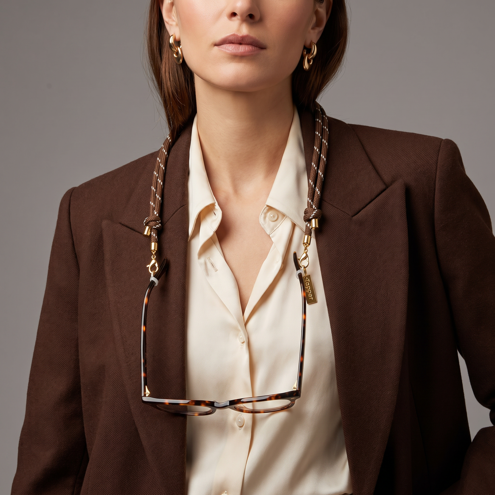 Adjustable Eye Glasses Strap with 18K Gold Detailing – A stylish and functional accessory to keep your eyeglasses or sunglasses secure. Designed in Sweden for elegance and versatility.