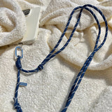 Blue and silver phone crossbody and neck strap for all phones 