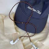 Brown and gold AirPods necklace for all AirPods by Tapper