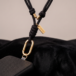 Tapper Adjustable Nylon Crossbody & Neck Phone Strap with 18k gold details—luxury, secure & stylish phone accessory for all phone cases.