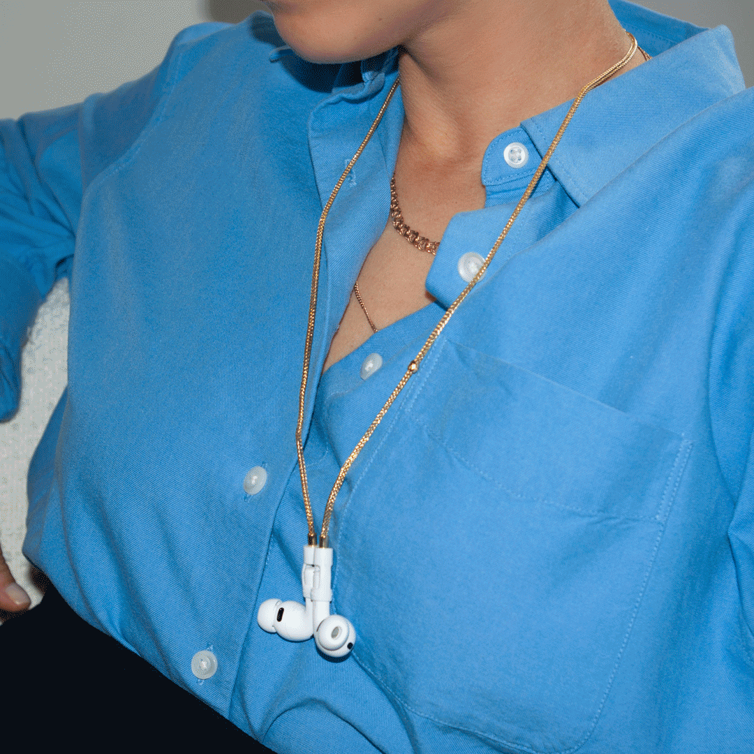 Never lose your AirPods again with Tapper AirPods & AirPods Pro necklace. Wear them like jewelry. AirPods are easy to lose. Always within reach with Tapper.