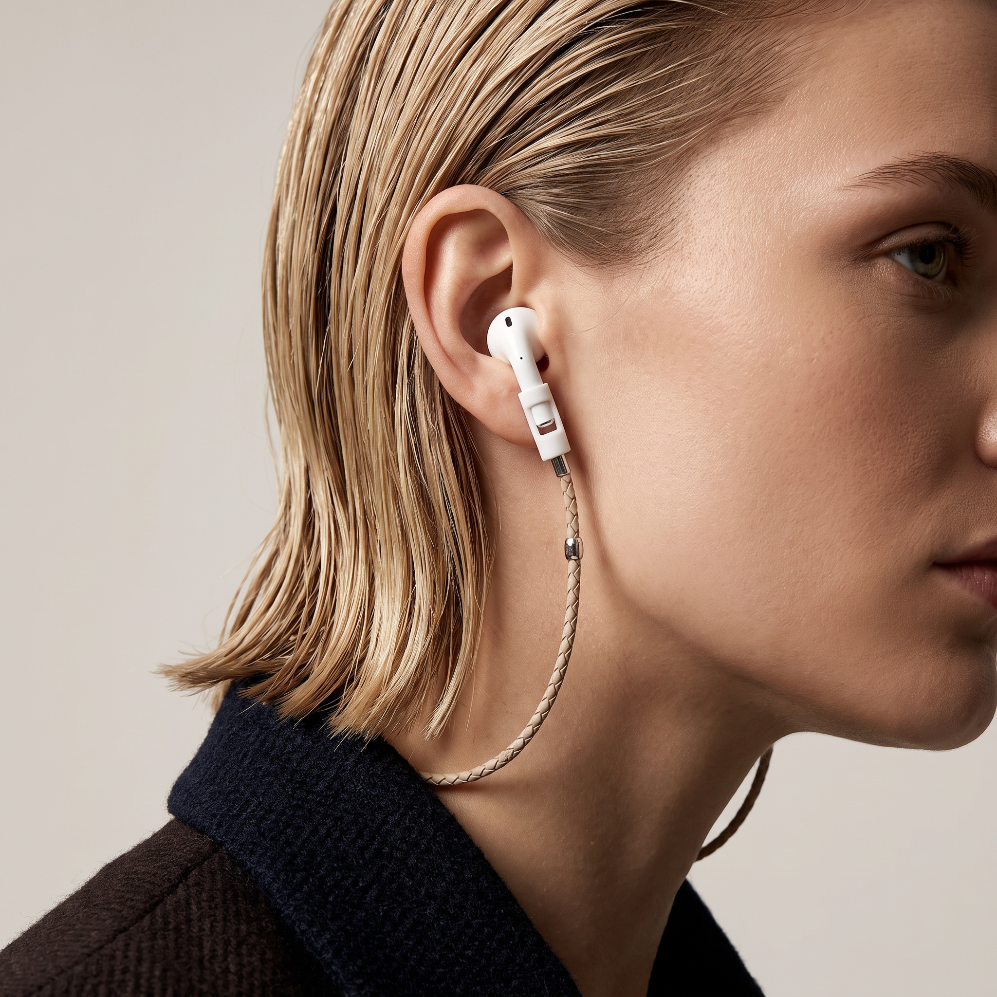 Tapper Lamb Leather AirPods Carrying Strap for All AirPods & AirPods Pro with magnetic lock, secure fit & luxurious hands-free design.