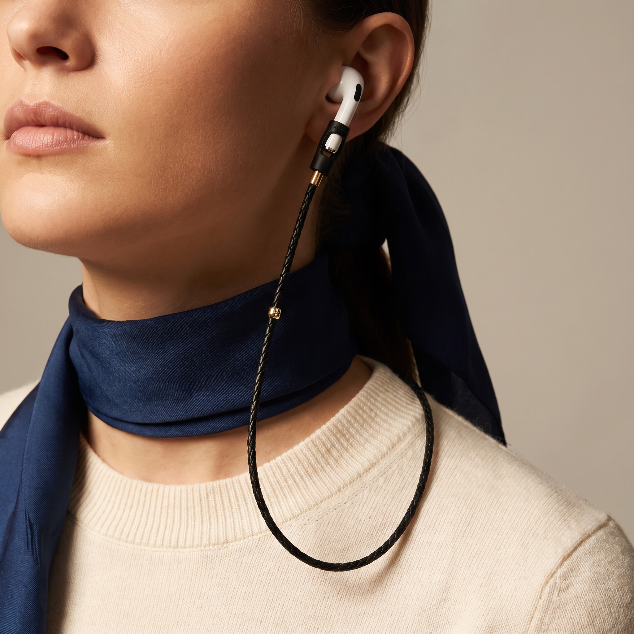 Tapper Lamb Leather AirPods Carrying Strap for All AirPods & AirPods Pro with magnetic lock, secure fit & luxurious hands-free design.