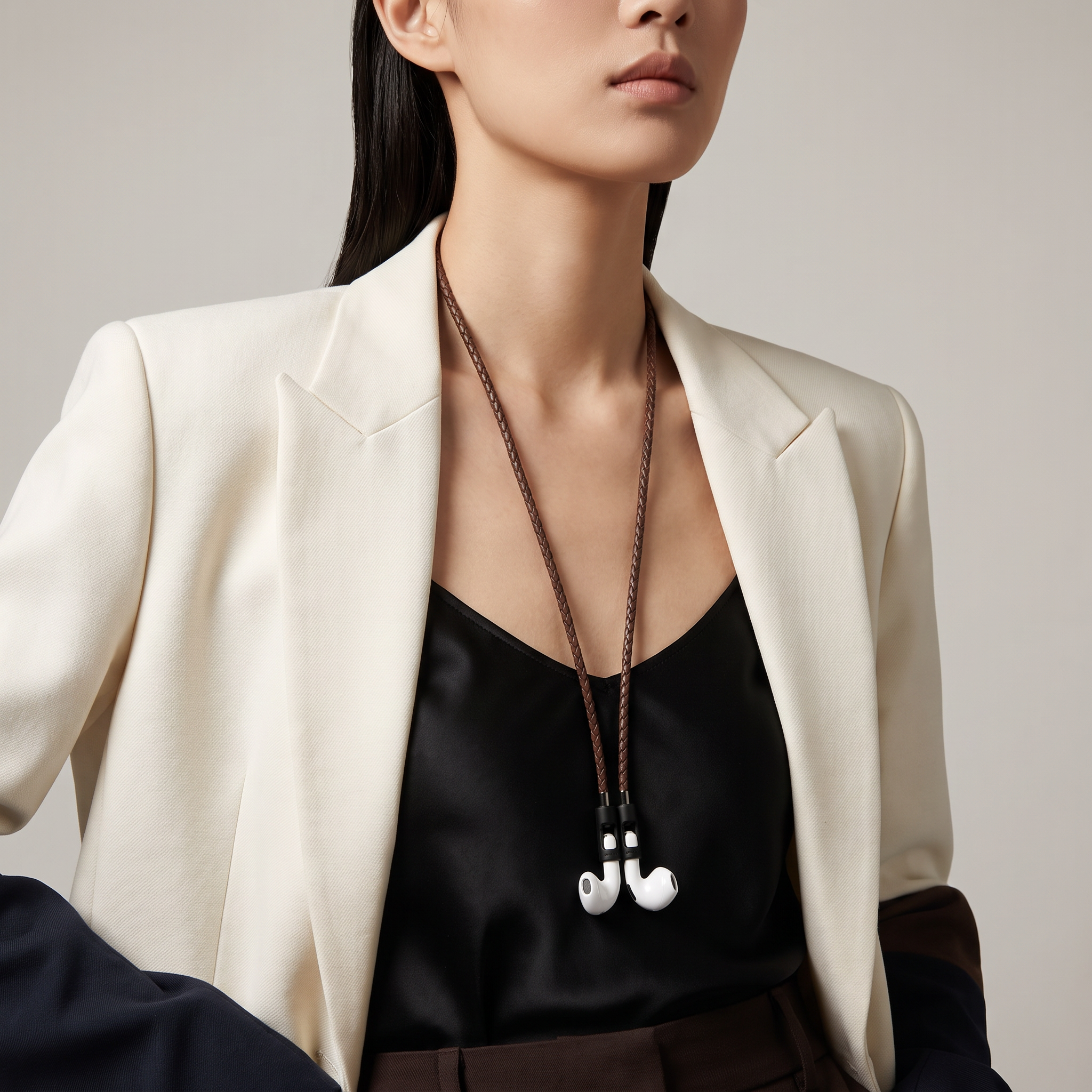 Tapper Lamb Leather AirPods Carrying Strap for All AirPods & AirPods Pro with magnetic lock, secure fit & luxurious hands-free design.