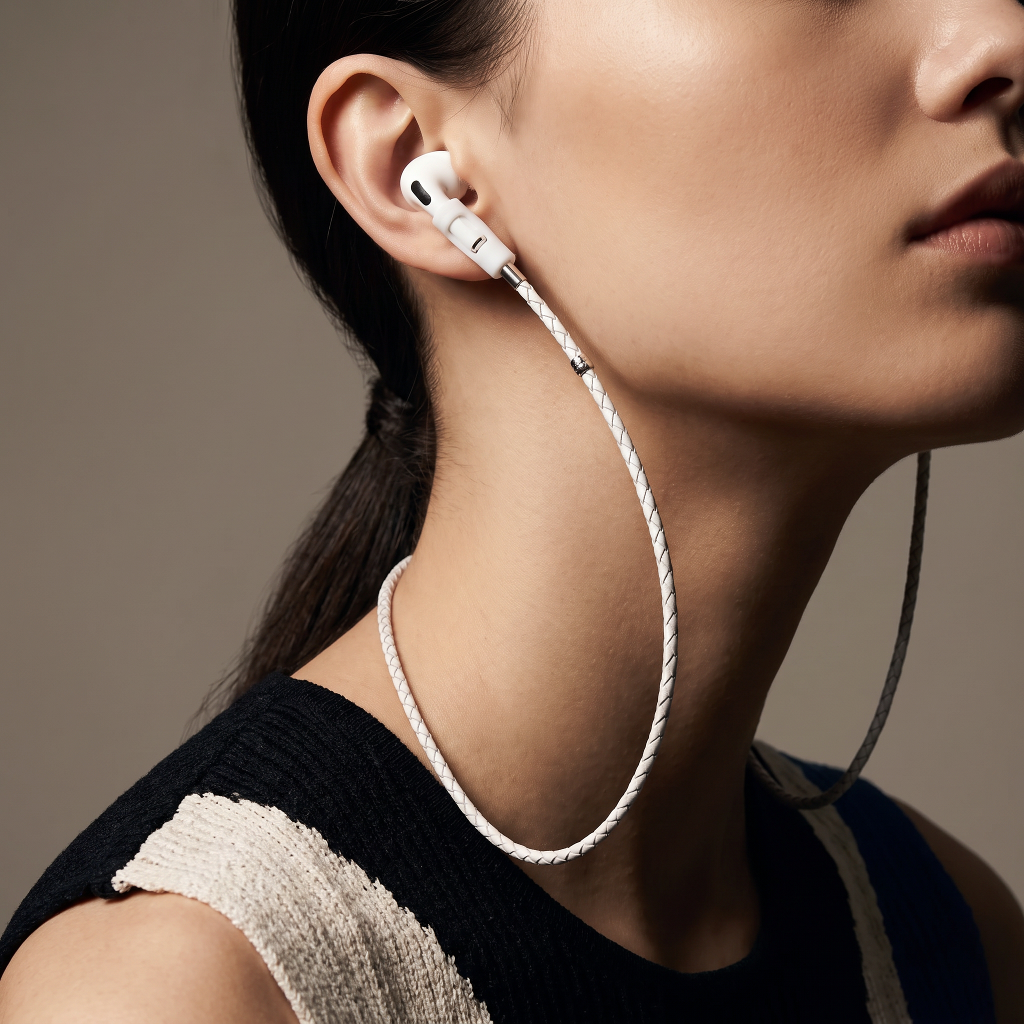 Tapper Lamb Leather AirPods Carrying Strap for All AirPods & AirPods Pro with magnetic lock, secure fit & luxurious hands-free design.