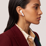 Tapper's real 18K gold plated original tech jewelry mesh chain protects your AirPods. The luxurious, elevated and accessible necklace plated in precious metals steps up your AirPod jewellery game. Worried about losing your AirPods? Magnetic lock for convenient and hassle-free safekeeping around the neck. The next must-have AirPods accessory crafted for ultimate luxury. Compatible with all generations of Apple AirPods and AirPods Pro. Designed in Sweden by Tapper. Free Express Shipping at gettapper.com