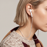 Tapper's real 925 silver plated original tech jewelry mesh chain protects your AirPods. The luxurious, elevated and accessible necklace plated in precious metals steps up your AirPod jewellery game. Worried about losing your AirPods? Magnetic lock for convenient and hassle-free safekeeping around the neck. The next must-have AirPods accessory crafted for ultimate luxury. Compatible with all generations of Apple AirPods and AirPods Pro. Designed in Sweden by Tapper. Free Express Shipping at gettapper.com