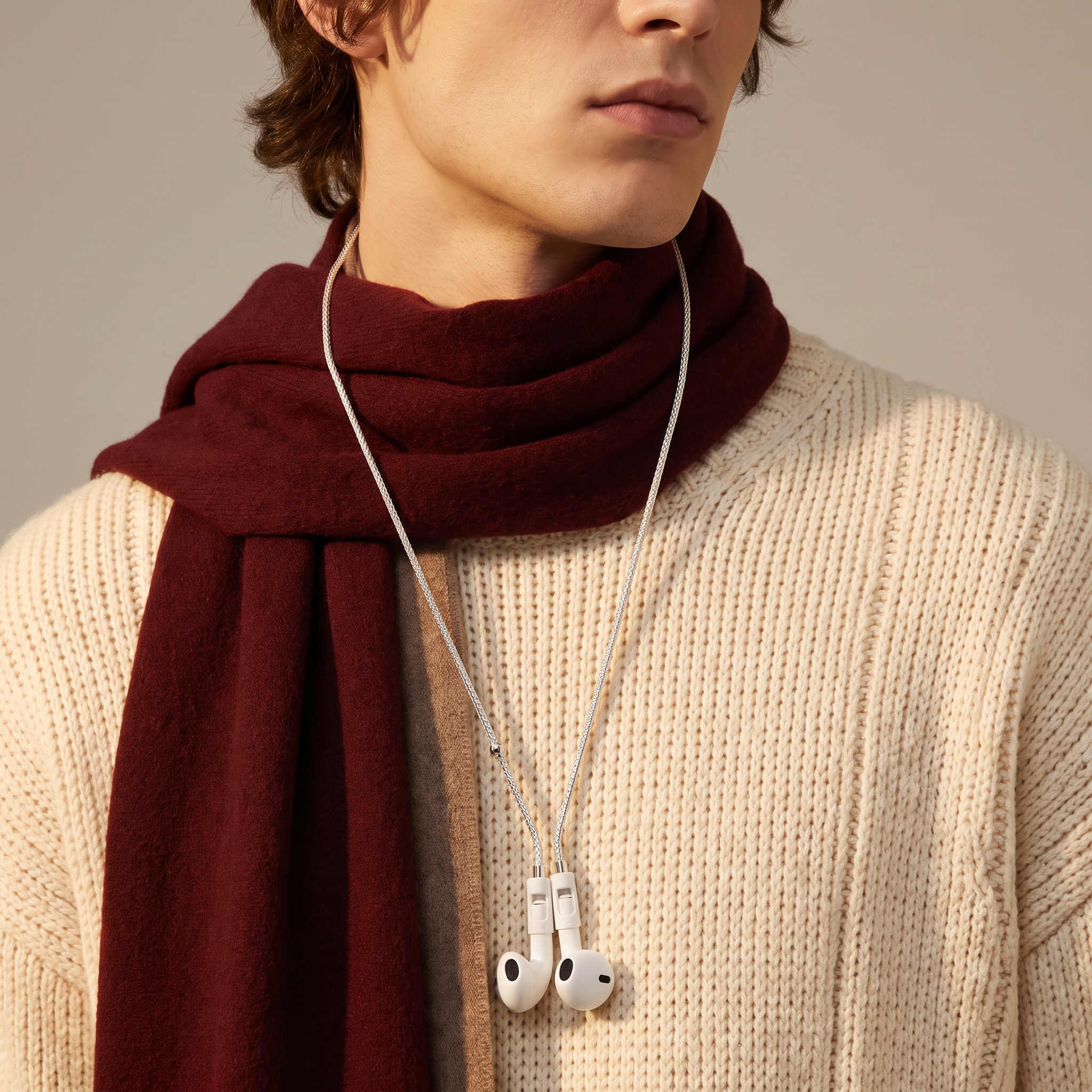 Tapper's real 925 silver plated original tech jewelry mesh chain protects your AirPods. The luxurious, elevated and accessible necklace plated in precious metals steps up your AirPod jewellery game. Worried about losing your AirPods? Magnetic lock for convenient and hassle-free safekeeping around the neck. The next must-have AirPods accessory crafted for ultimate luxury. Compatible with all generations of Apple AirPods and AirPods Pro. Designed in Sweden by Tapper. Free Express Shipping at gettapper.com