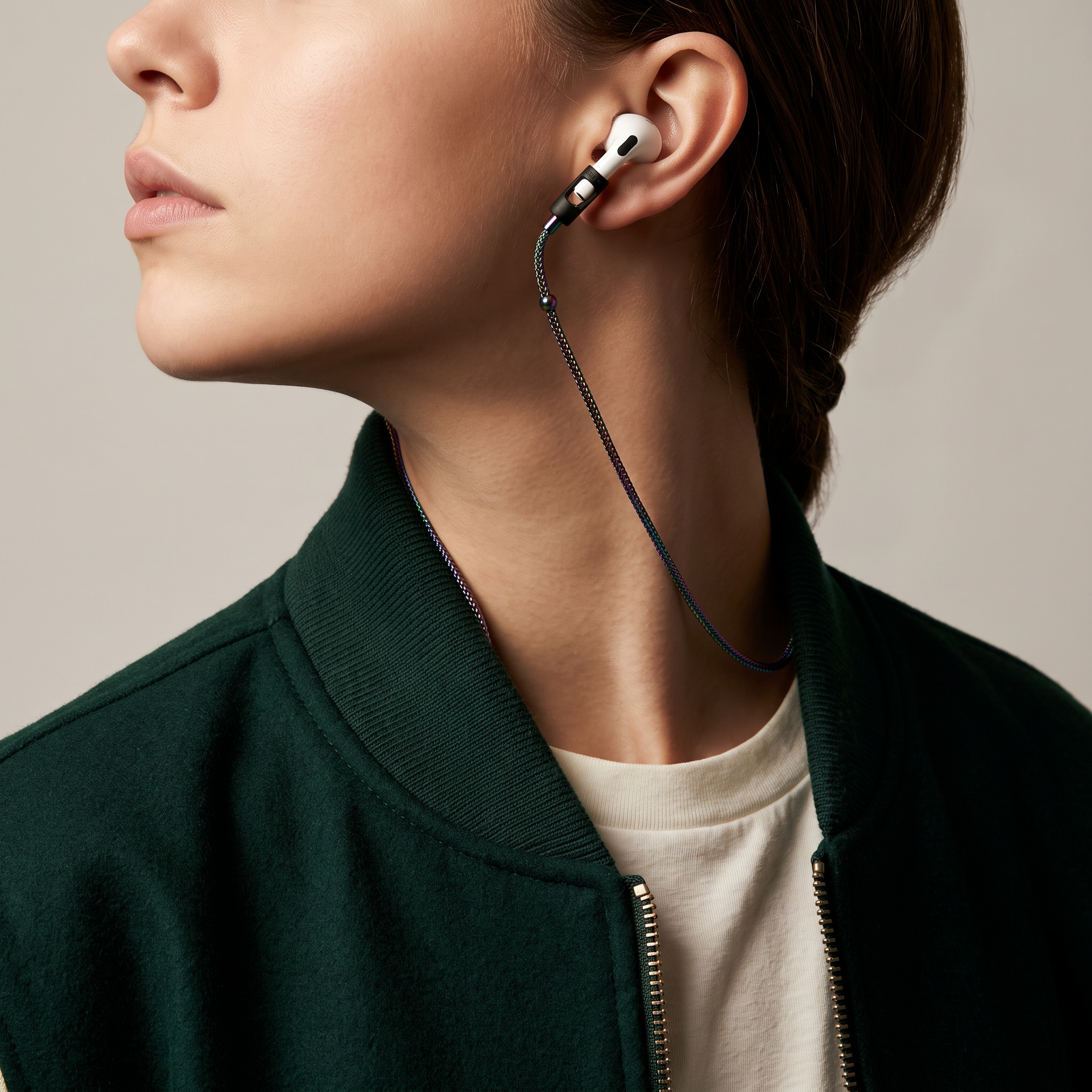 Tapper's real oil plated original tech jewelry mesh chain protects your AirPods. The luxurious, elevated and accessible necklace plated in precious metals steps up your AirPod jewellery game. Worried about losing your AirPods? Magnetic lock for convenient and hassle-free safekeeping around the neck. The next must-have AirPods accessory crafted for ultimate luxury. Compatible with all generations of Apple AirPods and AirPods Pro. Designed in Sweden by Tapper. Free Express Shipping at gettapper.com