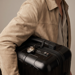Black Metal Plated AirTag Holder & Case – Luxurious and Secure – A refined metal carabiner case designed to elegantly secure your AirTag to keys, bags, luggage, and more. Crafted by Tapper in Sweden.