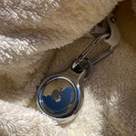 Silver AirTag case for All AirTags by Tapper - attach to keys, luggage, purse, backpack, handbag and more. 
