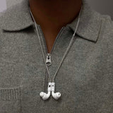 Tapper's real 925 silver plated original tech jewelry mesh chain protects your AirPods. The luxurious, elevated and accessible necklace plated in precious metals steps up your AirPod jewellery game. Worried about losing your AirPods? Magnetic lock for convenient and hassle-free safekeeping around the neck. The next must-have AirPods accessory crafted for ultimate luxury. Compatible with all generations of Apple AirPods and AirPods Pro. Designed in Sweden by Tapper. Free Express Shipping at gettapper.com