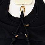 Tapper Adjustable Nylon Crossbody & Neck Phone Strap with 18k gold details—luxury, secure & stylish phone accessory for all phone cases.