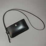 Via Leather Crossbody Bag handmade in Sweden from vegetable tanned leather, compact travel bag and passport bag for phone, wallet and essentials