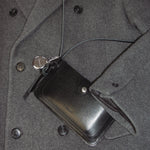 Via Leather Crossbody Bag handmade in Sweden from vegetable tanned leather, compact travel bag and passport bag for phone, wallet and essentials