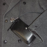 Via Leather Crossbody Bag handmade in Sweden from vegetable tanned leather, compact travel bag and passport bag for phone, wallet and essentials