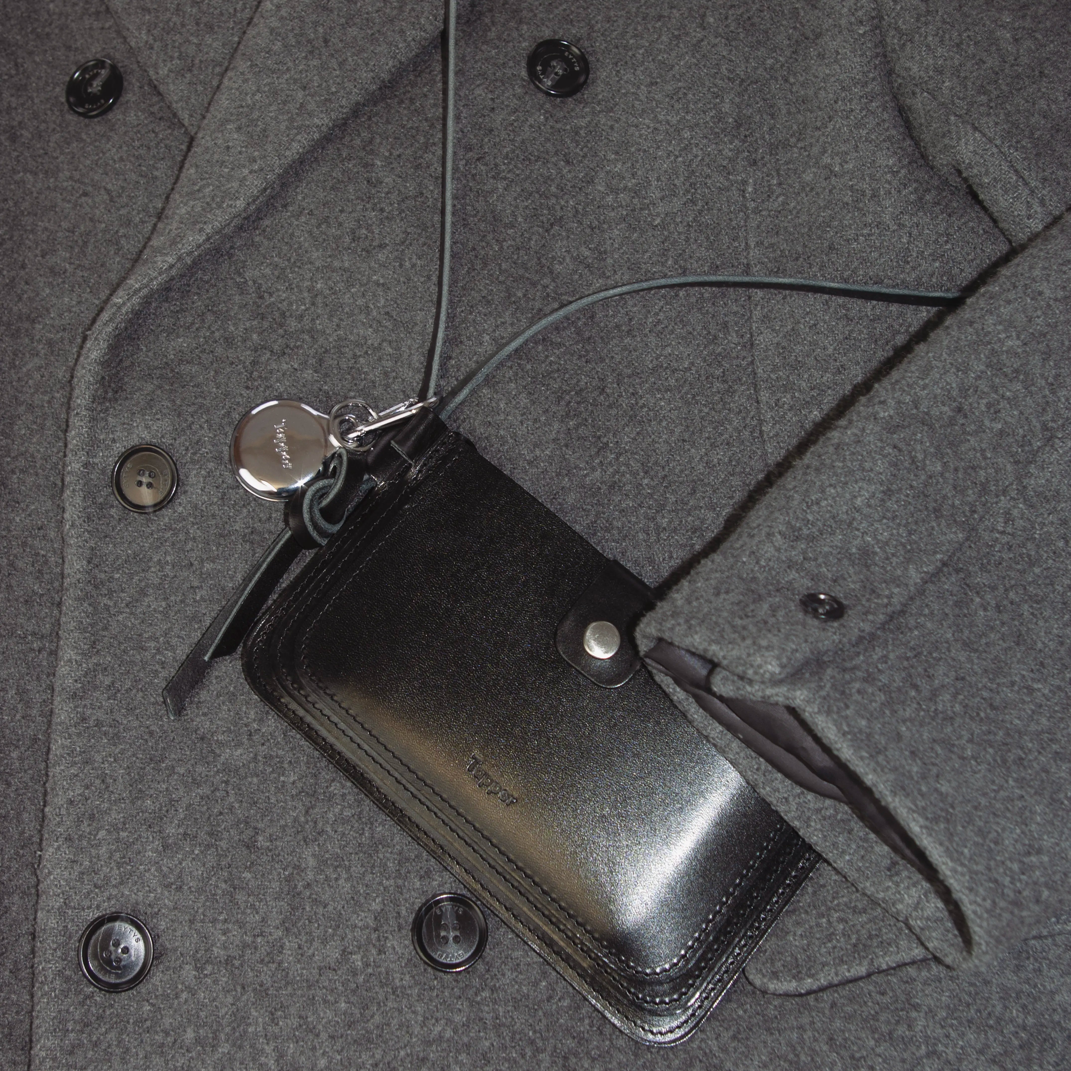 Via Leather Crossbody Bag handmade in Sweden from vegetable tanned leather, compact travel bag and passport bag for phone, wallet and essentials