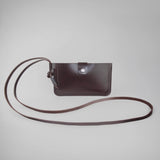 Via Leather Crossbody Bag handmade in Sweden from vegetable tanned leather, compact travel bag and passport bag for phone, wallet and essentials