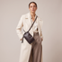 Via Leather Crossbody Bag handmade in Sweden from vegetable tanned leather, compact travel bag and passport bag for phone, wallet and essentials