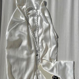 White and silver phone crossbody strap for all phones from Tapper