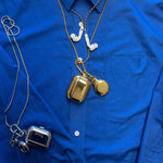 Refined 18K Gold Plated Metal Neck Case for AirPods Pro 1 & 2 perfect for hanging around your neck, on your purse or belt loop