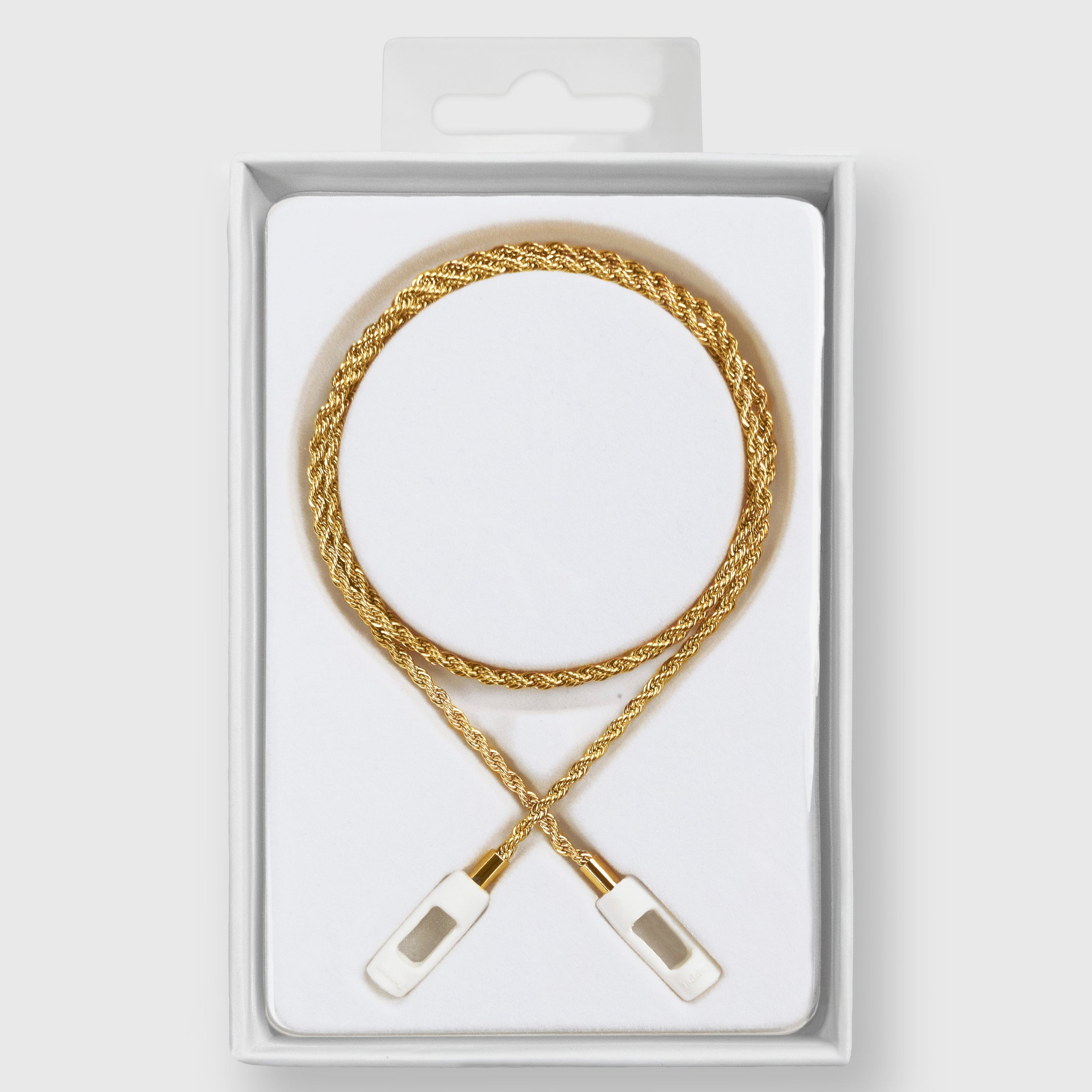 Tapper 18K Gold Plated Rope Chain Necklace for Apple AirPods and