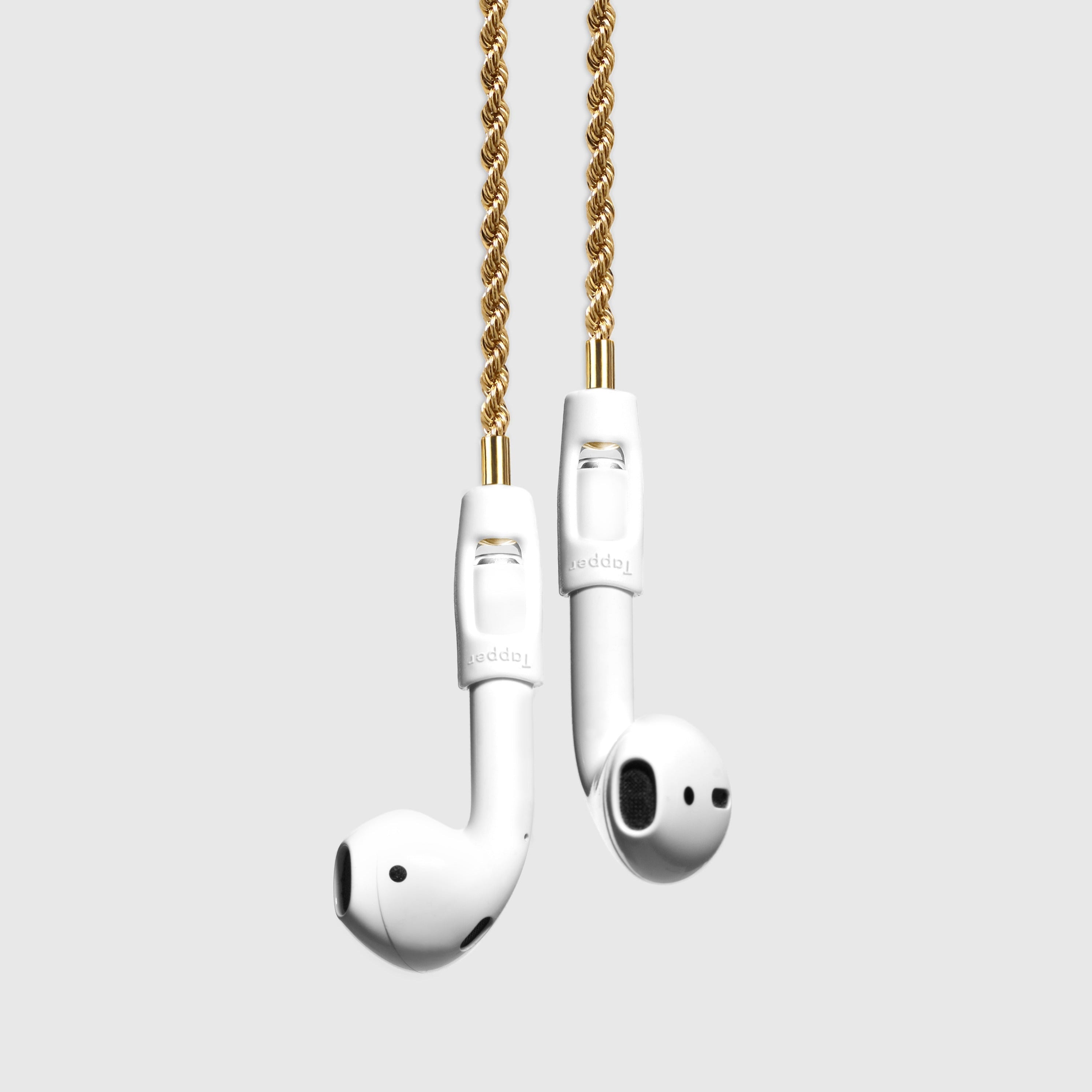 Tapper 18K Gold Plated Rope Chain Necklace for Apple AirPods and