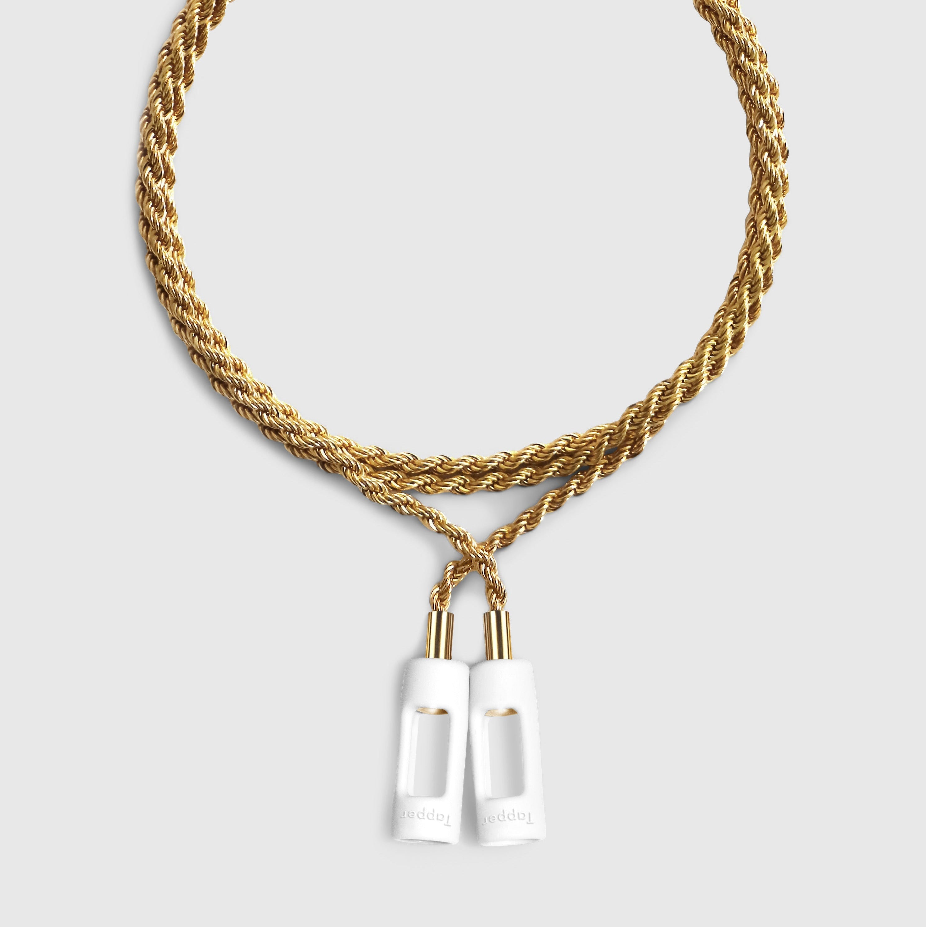 Tapper 18K Gold Plated Rope Chain Necklace for Apple AirPods and