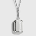Tapper's real 925 silver plated original metal neck case tech jewelry protects and keeps your Apple AirPods Pro close at hand. The luxurious, elevated and accessible neck case plated in precious metals steps up your AirPods Pro jewellery game. Worried about losing your AirPods? Detachable snake chain and carabiner for convenient and hassle-free safekeeping around your neck. The next must-have accessory crafted for ultimate luxury. Compatible with AirPods Pro. Designed in Sweden. Free Express Shipping.